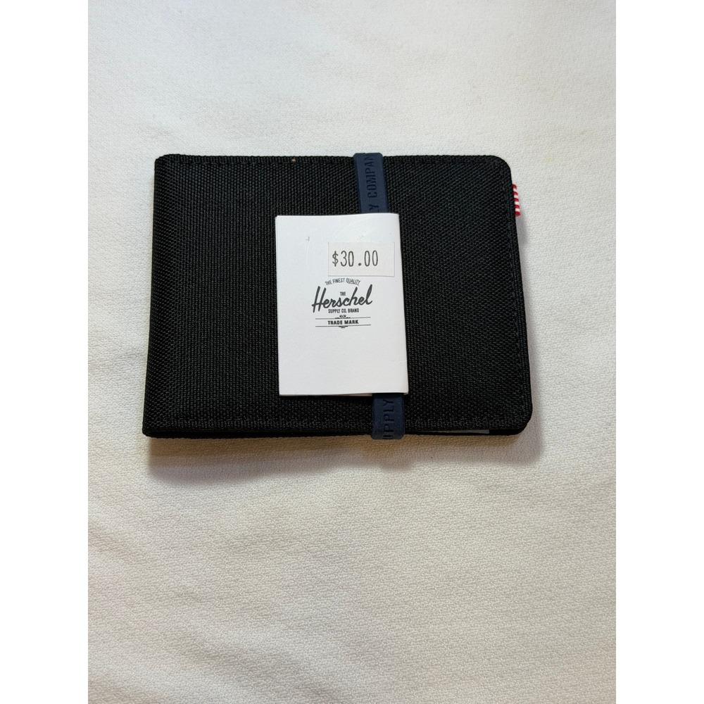 Herschel Supply Co. Charlie Cardholder Mens OS Black Olive NEW Bifold Canvas - Picture 4 of 6